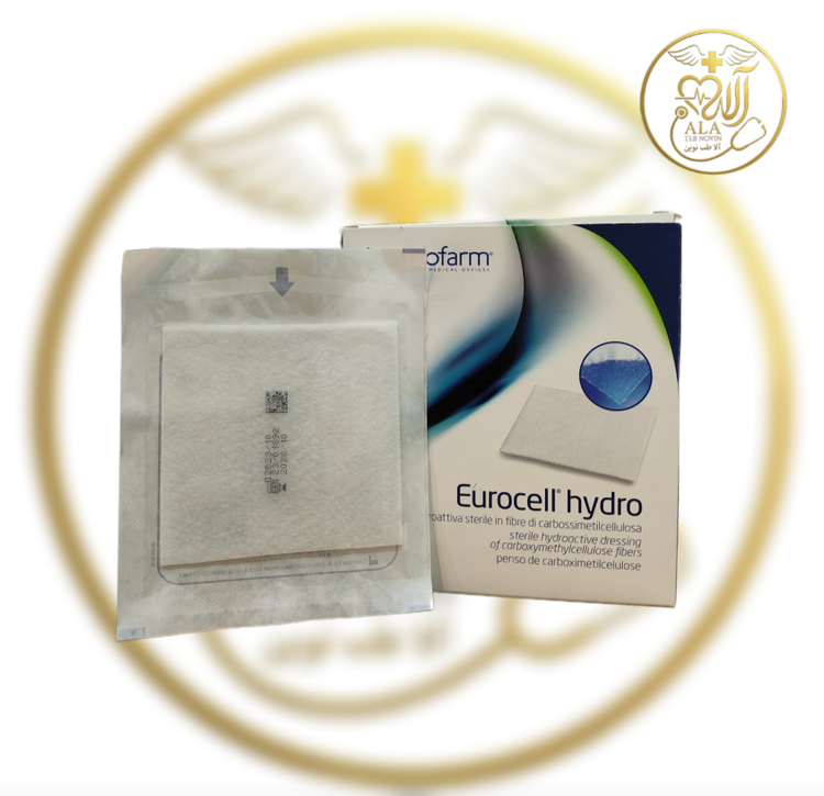 پانسمان هیدروفایبر یوروسل (Eurocell Hydro) محصول کمپانی یوروفارم ایتالیا، پانسمانی پیشرفته با الیاف بافتهنشده از جنس سدیم کربوکسیمتیلسلولز (Na-CMC) است که به محض برخورد با اگزودای زخم، به یک ژل شفاف، نرم و یکپارچه تبدیل میشود. یوروسل با قابلیت جذب فوق