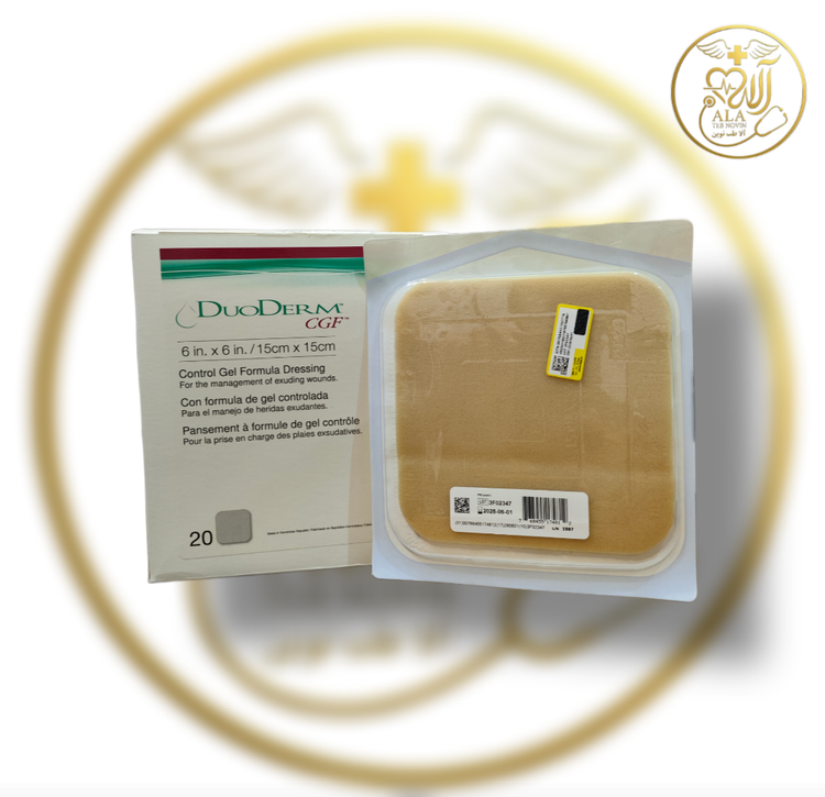 پانسمان فوم هیدروکلوئید دودرم CGF کانووتک (DuoDERM CGF) محصول کمپانی آمریکایی ConvaTec، یکی از استانداردترین و معتبرترین پانسمانهای هیدرواکتیو جهان برای مدیریت زخمهای حاد و مزمن با ترشحات کم تا متوسط است. عبارت CGF مخفف Control Gel Formula (فرمول کنترل ژ